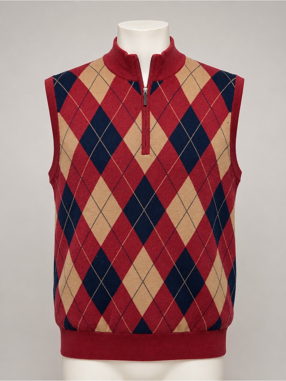 Fairway & Greene Italian Merino Wool Argyle Golf Vest Men’s XL
